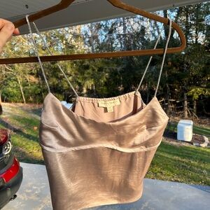 Elegant Satin Spaghetti Strap Top